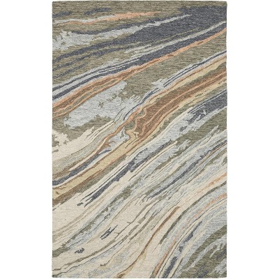 Oriental Weavers Kipton KIP04 Grey / Blue Indoor Area Rug - 5' x 8'