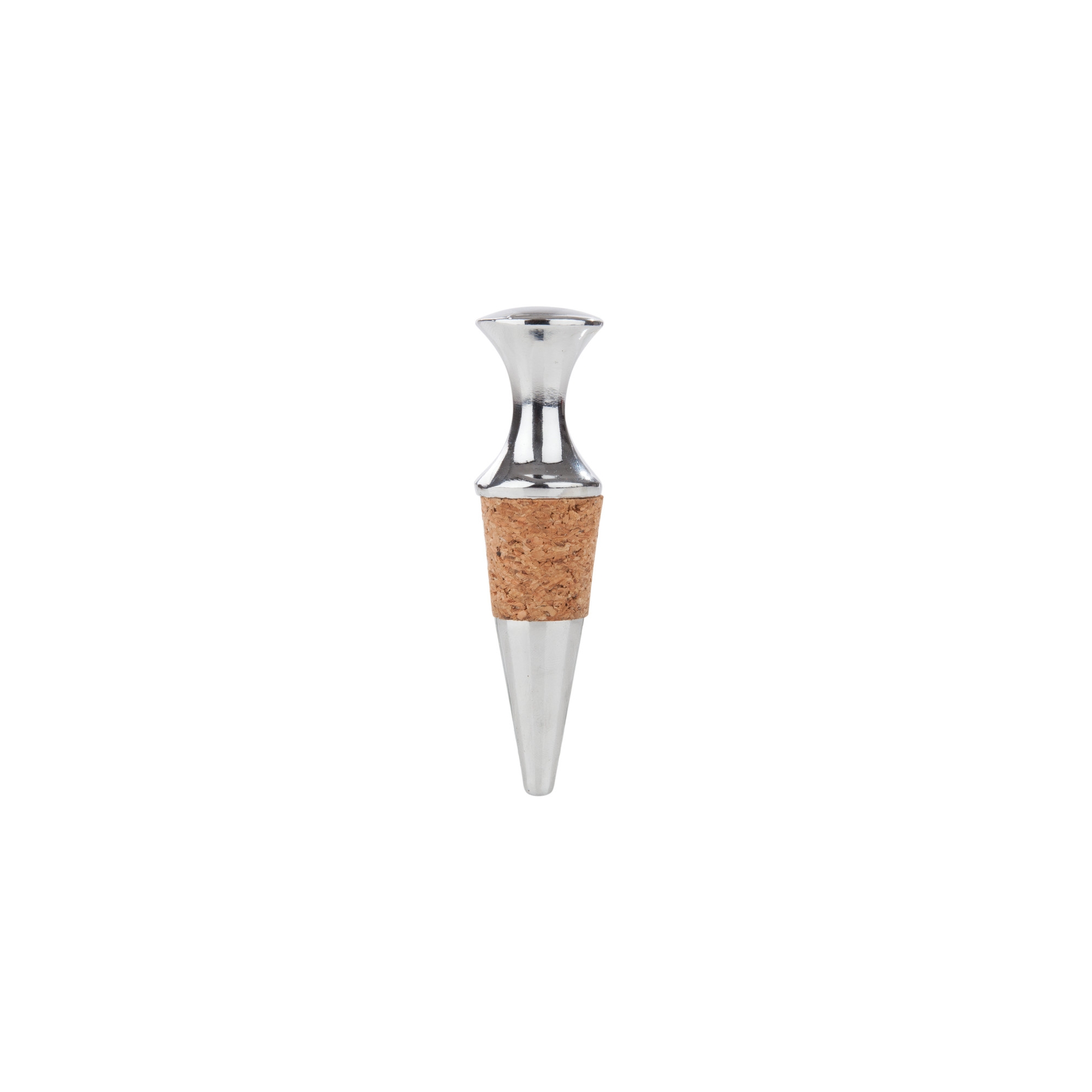 True Monarch Bottle Stopper for Wine & Whiskey Bottles, Zinc Alloy with Natural Cork Wine Stopper for Wedding, Home Bar Gifts, Wine Lovers, Set of 1