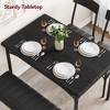 Garvee 4-Person Dining Set, Upholstered Chairs & Bench, Rectangular Kitchen Table Set for Small Space, Apartment, Home, Studio - 3 of 4