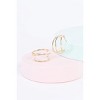 Slickblue Gold Open Hoop Earrings with Triple Thin Multi-Circle Design, Trendy Statement Jewelry, 1" - 2 of 2