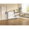 31.5" Narrow Flip Drawer Shoe Cabinet with Carved Front & Solid Wood Legs, Anti-Tip for Entryway or Small Spaces-3irtyhousy - 3 of 4