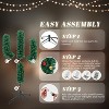 VINGLI 5ft Pre-Lit Artificial Cactus Christmas Tree, 110 LED Lights, 400 Tips, Holiday & Home Decor - 4 of 4