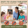 KTMBDW Kids Table and 4 Chairs Set, Height Adjustable Toddler Desk and Chair Set, Classroom/Daycare, Children Multi-Activity Table for Ages 2-8, Pink - 3 of 4