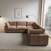 Cloud Modular Sectional Sofa,118" Oversized V Shaped Couch,5 Seater Plush Sofas for Living Room,Covers Washable&Replaceable,Brown - 2 of 4