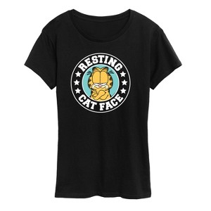 Women's - Garfield - Resting Cat Face Short Sleeve Graphic T-Shirt - 1 of 4