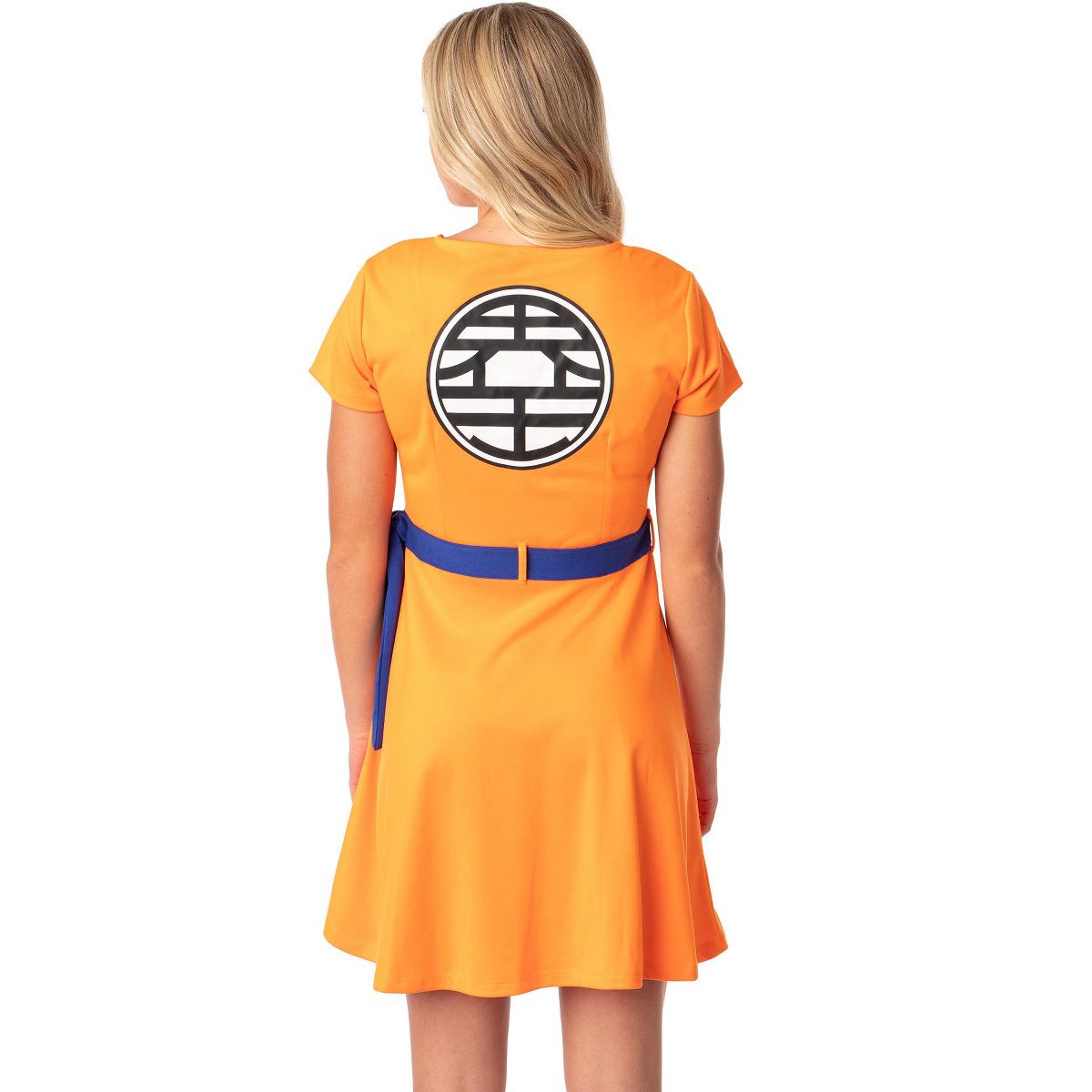 Dragon Ball Z Womens' Kanji Symbol Cosplay Costume Skater Dress - thumbnail 4