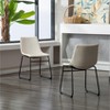 DOMETOUR Vintage PU Leather Dining Chairs Set of 2 - 2 of 4