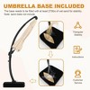 Outdoor Large Round Aluminum Offset Umbrella - Heavy Duty Offset Umbrella With 360° Rotation, Offset Patio Cantilever Umbrella With Base Included - 4 of 4