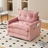 Swivel Barrel Accent Chair with Memory Foam and Side Pockets, Mid-Century Modern Chenille Armchair with 360° Rotation - ModernLuxe - 3 of 4