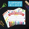 Hadley Designs Colorful Crayons Award Certificates of Achievement for Students, Set of 25 - 2 of 4