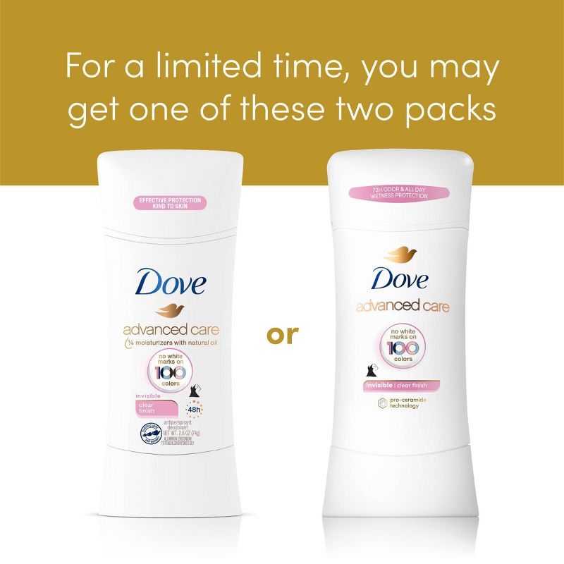 Dove Beauty Advanced Care Clear Finish 48-Hour Women&#39;s Antiperspirant &#38; Deodorant Stick - 2.6oz, 6 of 11