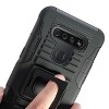 Nakedcellphone Combo for LG K51, Reflect - Ring Grip/Stand Case and Belt Clip Holster - Black - 4 of 4