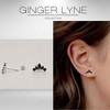 Black Marquise CZ Flat Back Earrings for Cartilage Helix Tragus Lobe 18g Sterling Silver 1 pair by Ginger Lyne - 2 of 4