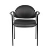 Vinyl Modern Stacking Chair Black - Boss Office Products: Caressoft Upholstery, Metal Frame, 275lb Capacity - image 3 of 4