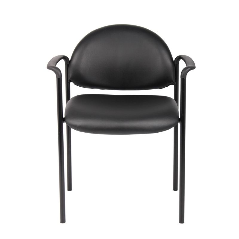 Vinyl Modern Stacking Chair Black - Boss Office Products, 4 of 8