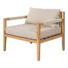 Acacia Wood & Beige Rope Outdoor Leisure Chair – Spacious, Comfortable & Versatile for Any Patio - 3 of 4