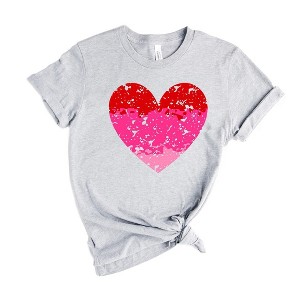 Simply Sage Market Women's Heart Ombre Short Sleeve Garment Dyed Tee - 1 of 3
