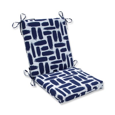 Baja Nautical Squared Corners Outdoor Chair Cushion Blue - Pillow Perfect