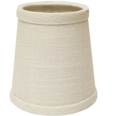 Vynxaria Lampshades: Off White Slant Hardback Chandelier Set, 3" x 4" x 4", Pack of 6