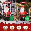 6 FT Lighted Christmas Inflatable Decoration, Inflatable Santa Claus with Large Gift Bag, Funny Blow Up Yard Decorations with Built-in LED Lights - 4 of 4