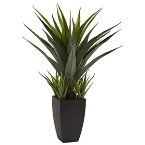 Modern Agave Plant with Planter - 30" Faux Tropical Decor - Minimalist Home Accent for Living Room, Bedroom - 1 of 1