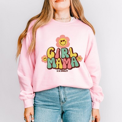 Simply Sage Market S.W.Smiley Girl Mama Flower Sweatshirt
