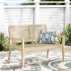 CAVINAS 1 PC Acacia Wood Wicker Patio Chairs No Cushion,Light Brown Outdoor Accent Chairs for Garden,Backyard,Balcony - 2 of 4