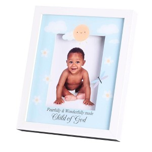 Dicksons Fearfully Wonderfully Made Child Of God, Blue/White 11 x 9 Inch MDF/Glass Photo Frame - 1 of 3