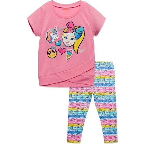 Jojo Siwa Little Girls Fashion Graphic T-shirt & Leggings Pink 4