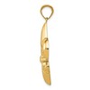 Black Bow Jewelry 14k Yellow Gold Large Fleur De Lis Pendant, 26mm (1 inch) - 2 of 4