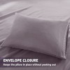 LIVN CO. Solid Brushed Microfiber Deep Pocket Sheet Set with 3M Scotchgard, Purple Twin XL - 4 of 4