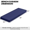 Crestlive Products Outdoor Bench Cushion with Ties Water Resistant Fabric Durable Thicken Memory Foam for Loveseat Couch Porch Swing - 2 of 4