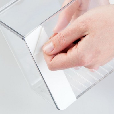 Clear Acrylic Adhesive Organizer Bins for Kitchen, Pack of 4