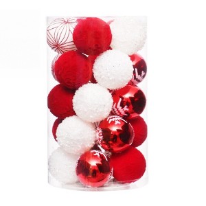 25Pcs Christmas Balls Ornaments Set, Shatterproof Christmas Tree Decorations Hanging Baubles for Holiday Wedding Party, 2.36 Inch - 1 of 1