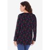 Roaman's Women's Plus Size Ultimate Long Sleeve Crewneck Tee - 3 of 4