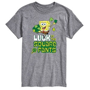 Men's - SpongeBob Squarepants - Luck Of The Square Pants St. Patricks Day Short Sleeve Graphic T-Shirt - 1 of 4