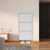YIYIBYUS Wall Mounted & No-Assembly Metal Shoe Cabinet for Entryway, Holds 9 Pair Shoes, White - 3 of 4