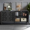 60'' Carved Wood Buffet Cabinet with Adjustable Shelves,Antique Sideboard for Living Room or TV Stand-Baofuwish - 3 of 4