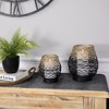 Northlight Large Woven Ombre Iron Pillar Candle Holder - 8.5" - Black and Gold - 3 of 4