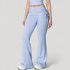 Anna-Kaci Active Women's Drawstring Ruched Waist Flared Leg Pants Stretch Fabric Active Yoga Lounge Bottoms - 3 of 4