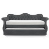 NicBex Daybed with Trundle, Upholstered Velvet Day Bed Frame with Crystal Tuftd Backrest , Sofa Bed with Nail Head Trim Design - 3 of 4