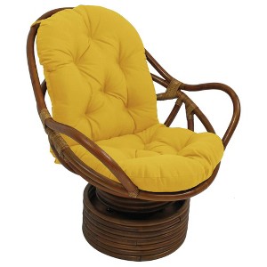 Blazing Needles, 48-inch by 24-inch Solid Outdoor Spun Polyester Swivel Rocker Cushion - 1 of 1
