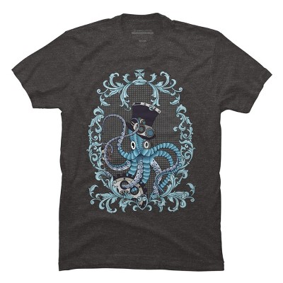 Men's Design By Humans Steampunk Octopus By paviash T-Shirt