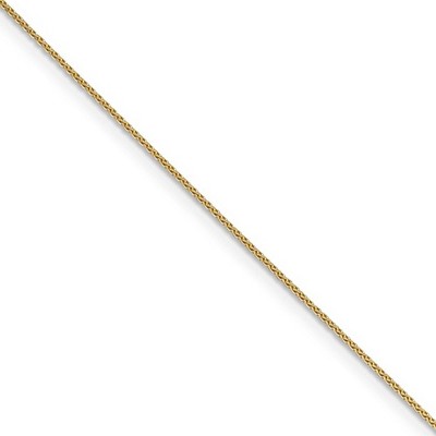 Black Bow Jewelry 1.8mm 14k Rose Gold Solid Diamond Cut Spiga Chain Necklace