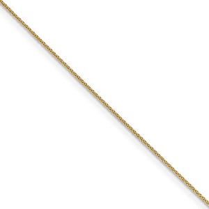 Black Bow Jewelry 1.8mm 14k Rose Gold Solid Diamond Cut Spiga Chain Necklace - 1 of 4