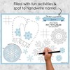 Big Dot of Happiness Winter Wonderland - Paper Snowflake Holiday Party and Winter Wedding Coloring Sheets - Activity Placemats - Set of 16 - 2 of 4