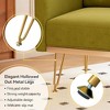 BABYYER Accent Chair for Living Room, Velvet Upholstered Arm Chair, Mid Century Modern Reading Chair with Gold Metal Legs for Living Room - 3 of 4