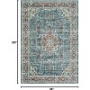 Area Rug Living Room Rugs 8x10 Rug Oriental Vintage Floor Cover Soft Non Slip Bedroom Rug Traditional Distressed Carpet, Green - 2 of 4