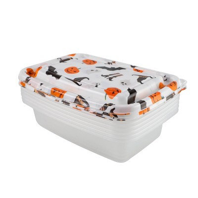 Cook With Color 6pc Halloween Rectangular Food Storage Container Set
