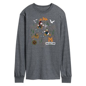 Men's - Disney - Adventure Map Long Sleeve Graphic T-Shirt - 1 of 4